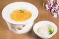 Shark- Fin soup with stewed rice 
in traditional style